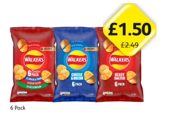 Walkers Variety Pack Classic, Cheese & onion, Ready Salted - Now Only £1.50 at Londis