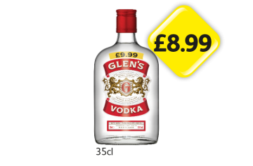 Glen's Vodka - Now Only £8.99 at Londis