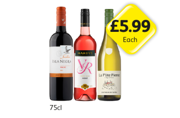 Isla Negra Malbec, Hardy's VR Rose, La P'tite Pierre - Now Only £5.99 at Londis