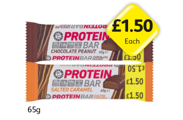 Protein Bar Chocolate Peanut, Salted Caramel - Now Only £1.50 at Londis