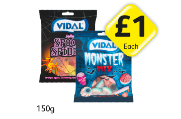 Vidal Jelly Spooky Spiders, Monster Mix - Now Only £1 at Londis