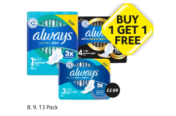 Always Ultra Day, Secure Night, Day & Night - BUY 1 Get 1 FREE at Londis