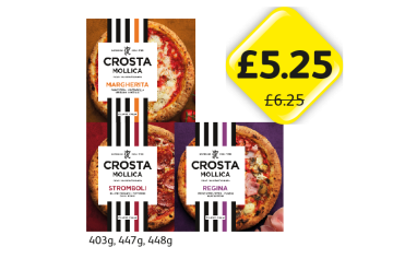 Crosta Mollica Margherita, Stromboli, Regina - Now Only £5.25 at Londis