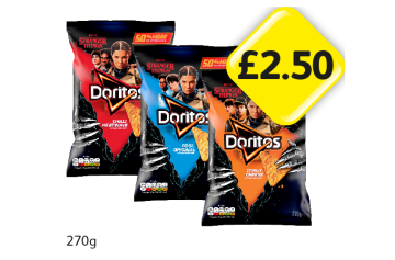 Doritos Chilli Heatwave, Cool Original, Tangy Cheese - Now Only £2.50 at Londis