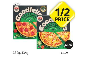 Goodfella's Pizza Pepperoni, Margherita - Now 1/2 Price at Londis