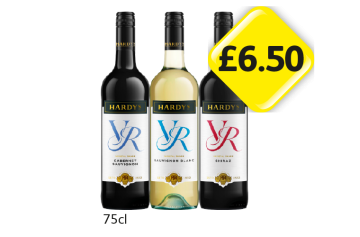 Hardy's VR Cabernet Sauvignon, Sauvignon Blanc, Shiraz - Now Only £6.50 at Londis