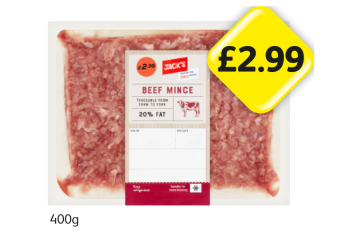 Jack's Beef Mince - Now Only £2.99 at Londis