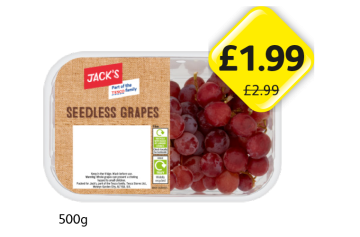 Jack's Seedless Grapes - Now Only £1.99 at Londis