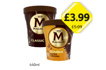 Magnum Classic, Double Salted Caramel - Now Only £3.99 at Londis