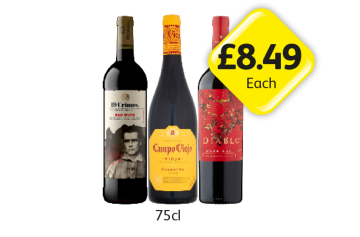 19 Crimes Red Wine, Campo Viejo, Diablo - Now Only £8.49 at Londis