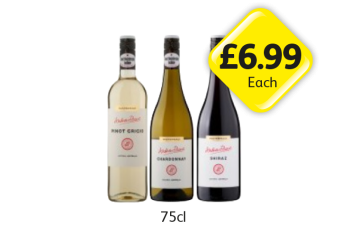 Andrew Peace Pinot Grigio, Chardonnay, Shiraz - Now Only £6.99 at Londis