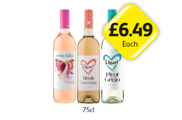 Echo Falls, I Heart Blush, Pinot Grigio - Now Only £6.49 at Londis
