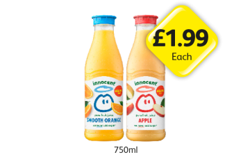Innocent Smooth Orange, Apple - Now Only £1.99 at Londis