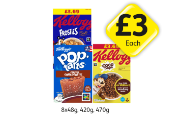 Kellogg's Frosties, Pop Tarts Chocotastic, Coco Pops - Now Only £3 at Londis