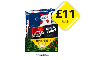 Kronenbourg, Carling, Thatchers Gold - Now Only £11 at Londis