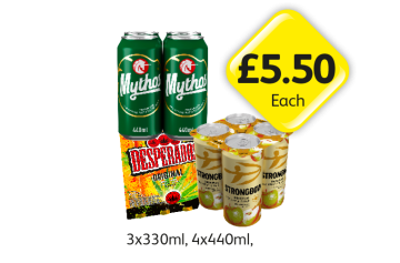 Mythos, Desperados, Strongbow - Now Only £5.50 at Londis