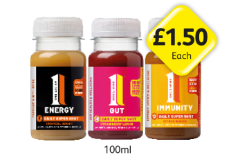 One Living Energy, Gut, Immunity - Now Only £1.50 at Londis
