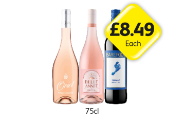 Oriel, Belle Annee, Barefoot Merlot - Now Only £8.49 at Londis
