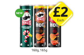 Pringles Santas Secret Flavour, Hot Fried Chicken, Sweet Chilli - Now Only £2 at Londis