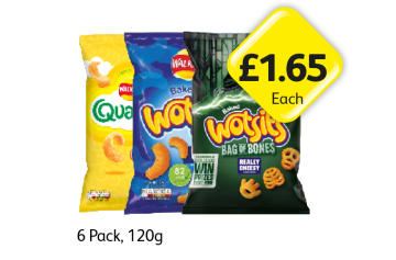 Quavers, Wotsits, Bag Of Bunnies Really Cheesy - Now Only £1.65 at Londis