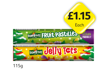 Rowntrees Fruit Pastilles, Jelly Tots - Now Only £1.15 at Londis