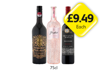 The Wanderer Malbec, Freixenet, Trivento - Now Only £9.39 at Londis