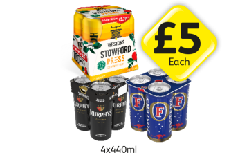 Westons Stowford Press, Murphy's, Fosters - Now Only £5 at Londis