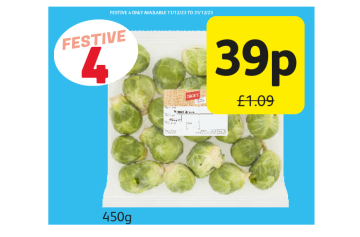 CHRISTMAS VALUE: Jack's Brussel Sprouts - Now Only 39p at Londis