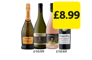 Canti Prosecco, 19 Crimes Sau Block, Revolutionary Rosé, PepperBox Shiraz - Now Only £8.99 each at Londis