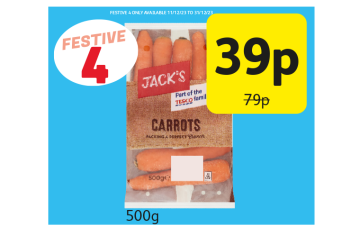 CHRISTMAS VALUE: Jack's Carrots - Now Only 39p at Londis