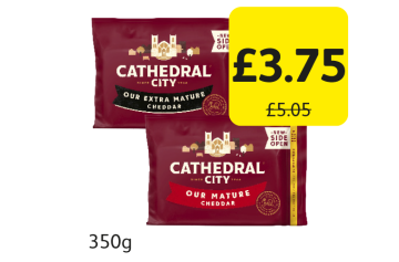 Cathedral City Cheese Extra Mature Cheddar, Mature Cheddar - Now Only £3.75 each at Londis