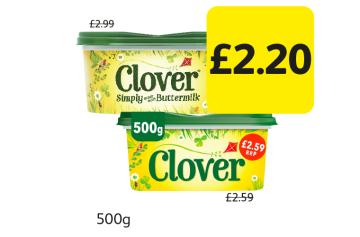 Clover Buttermilk Spread - Now Only £2.20 at Londis