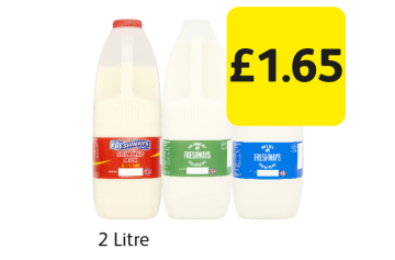 Freshways Milk Skimmed, Semi-Skimmed, Whole - Now Only £1.65 at Londis