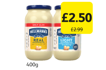 Hellmann's Mayonnaise, Light - Now Only £2.50 each at Londis