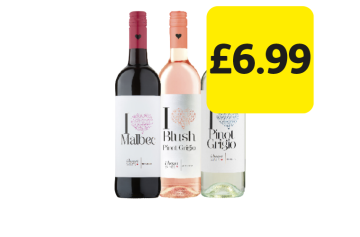 I Heart Malbec, Blush, Pinot Grigio - Now Only £6.99 each at Londis