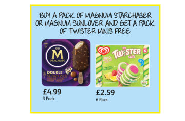 Magnum Double Chaser, Twister Mini - Buy A Pack Of Magnum Starchaser Or Magnum Sunlover And Get A Pack Of Twister Minis FREE at Londis