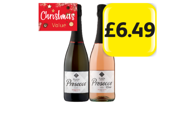 CHRISTMAS VALUE: Plaza Prosecco, Rosé - Now Only £6.49 each at Londis