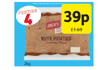 CHRISTMAS VALUE: Jack's White Potatoes - Now Only 39p at Londis