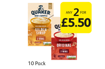 Quaker Oats Golden Syrup, Original - Any 2 for £5.50 at Londis