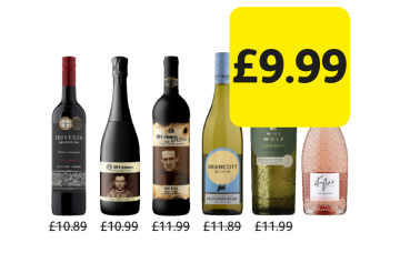 Trivento Malbec, 19 Crimes Sparkling Wine, The Uprising Red Wine, Brancott Sauvignon Blanc, Wise Wolf Chardonnay, Kylie Minogue Prosecco - Now Only £9.99 each at Londis