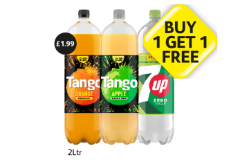 Tango Orange, Apple, 7Up Zero - Buy 1 Get 1 FREE at Londis