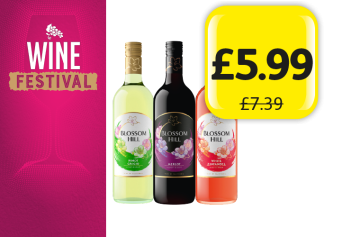 WINE FESTIVAL: Blossom Hill Pinot Grigio, Merlot, White Zinfandel, was £7.39 - Now only £5.99 at Londis