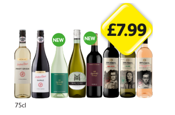 Andrew Peace Pinot Grigio, Shiraz, All Good Things Sauvignon Blanc, Shiraz, Mud House, 19 crimes red, Chard, Revolutionary Rosé - Now Only £7.99 at Londis
