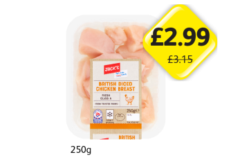 Jack's British Diced Chicken Breast - Now Only £2.99 at Londis