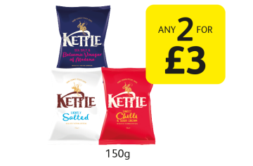 Kettle Chips  - Any 2 for £3 at Londis